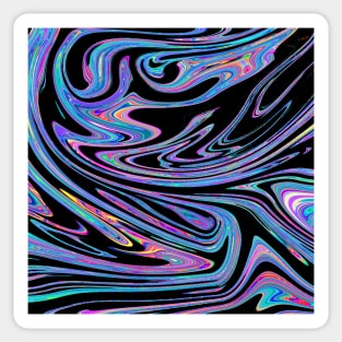 Swirls- Black Holo Sticker